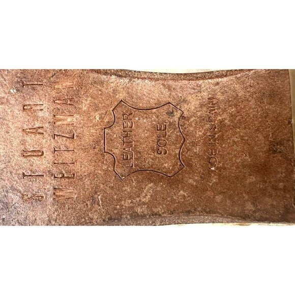 Stuart Weitzman Womens Wedge Heel Sandals Espadrille Platform Canvas Beige 9.5M - Picture 11 of 12